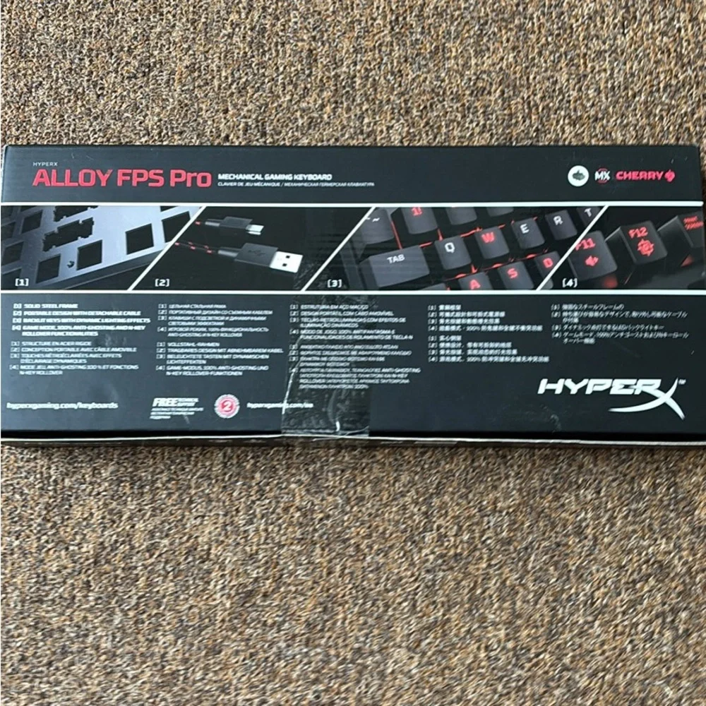 HyperX Black and Red Mechanical Gaming Keyboard Compact Design